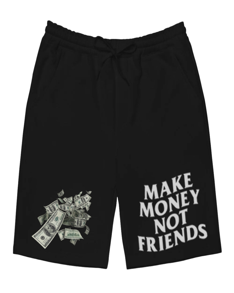 Make Money Not Friends Black shorts for men