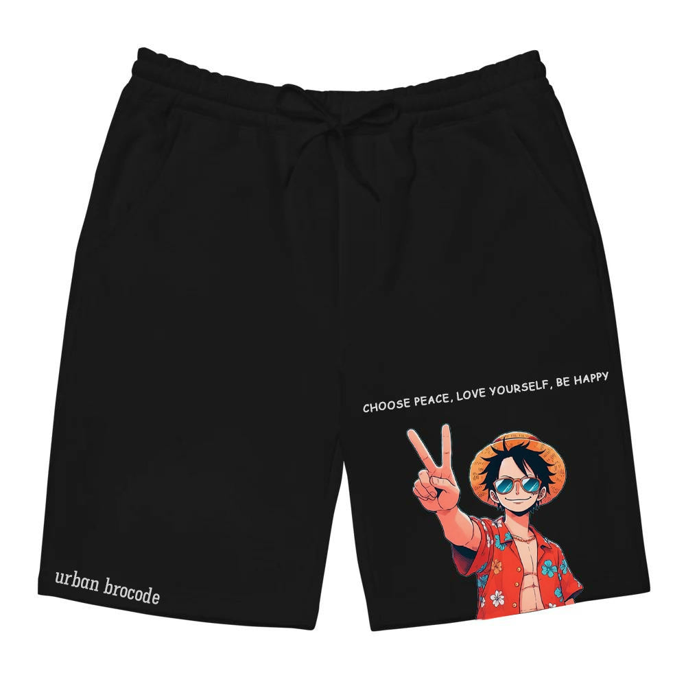 Choose Peace Black Shorts